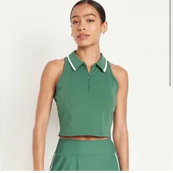 Old Navy Powersoft crop polo tank top - Picture 1 of 7